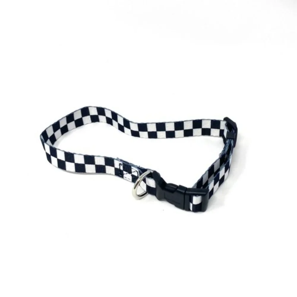 VANS VN0A4OFCNOA Stylish Dog Leash Nylon Checkerboard Black White 6 Foot Length
